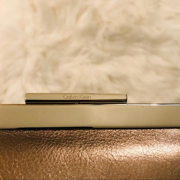 Calvin Klein Metallic Bronze Kisslock Evening Bag (see description) - Picture 4 of 12